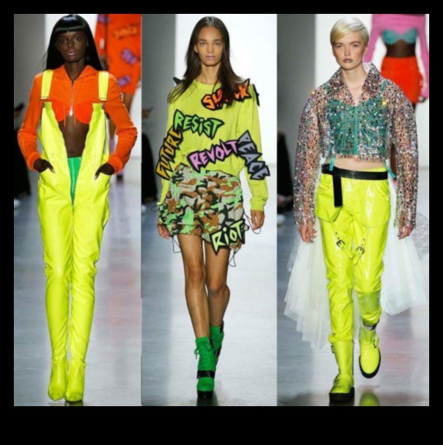 Nopți cu neon: nuanțe electrice luminează hainele de seară